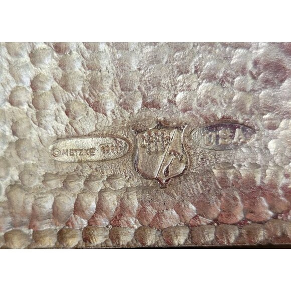 Metzke Metal Eagle Head Bookends Hammered Texture Detailed Feathers Decor - Picture 2 of 7